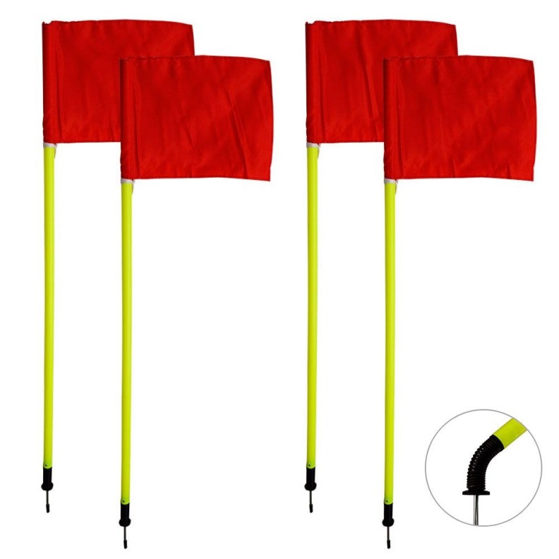 Set 4 banderines corner flexibles TOUR - Rojo